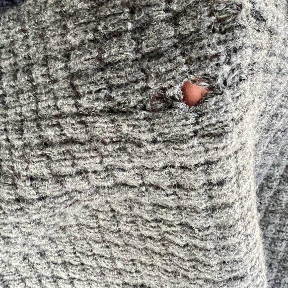 Cashmere cashmere grey duster flawed - one size - Picture 3 of 6